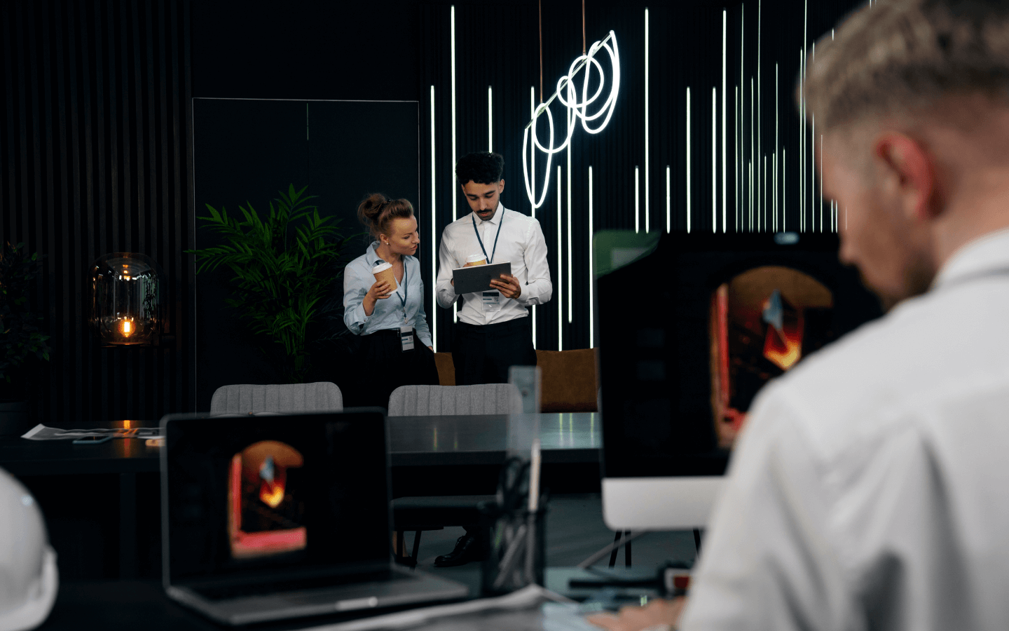 industrial designers working at office